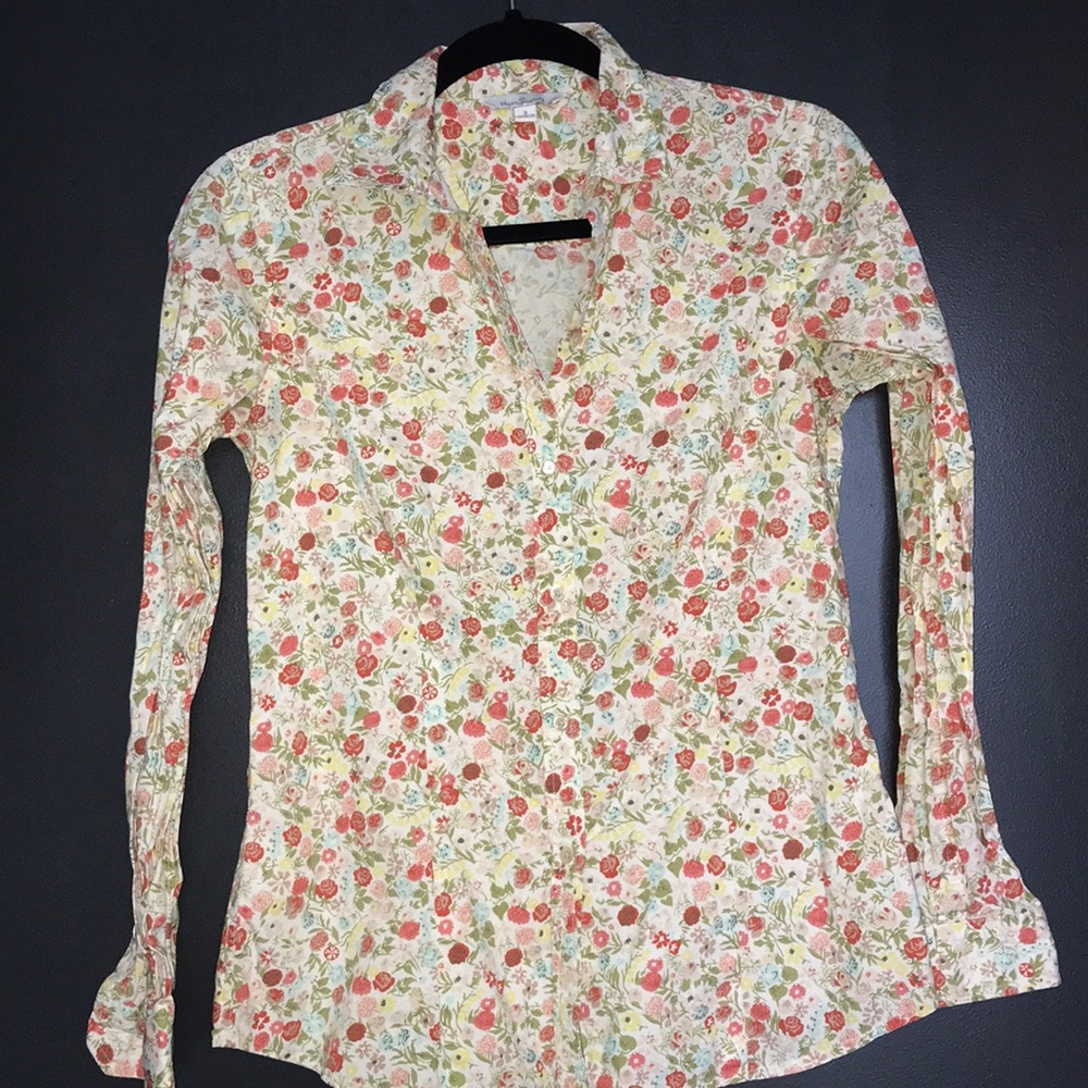 LLBean Signature Button-down Floral Shirt